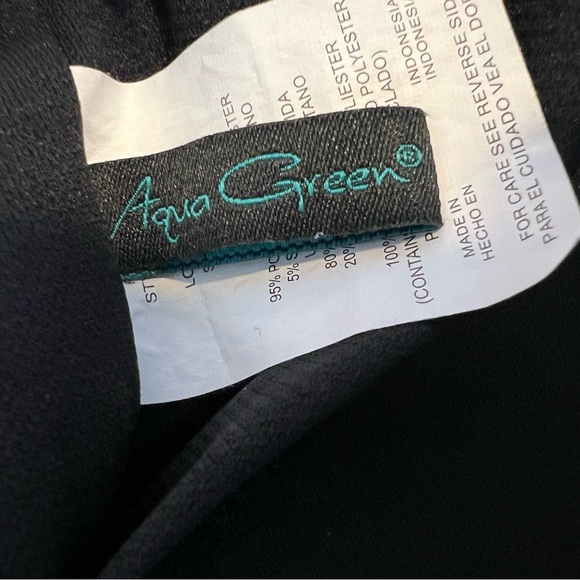 AquaGreen Swimsuit Wireless Padded Bra Romper Shorts Size 16W - Picture 6 of 8